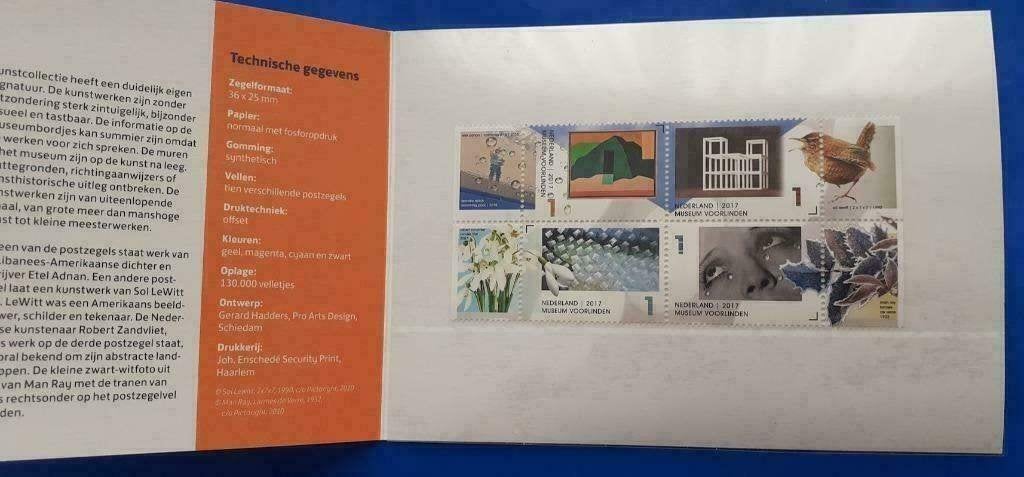 Postzegelmapje 563 A & B - Museum Voorlinden 2017, Verzenden, Na 1940, Postfris