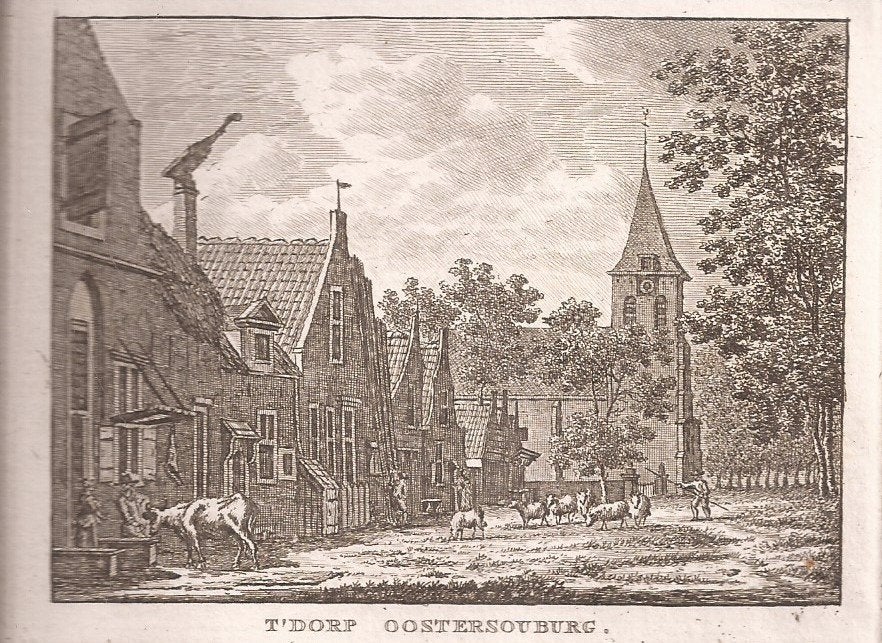 ‘t Dorp Oostersouburg (Oost-Souburg) / Zelve Anders 1786, 10 cm, Stadsgezicht, Ophalen of Verzenden, 16 cm