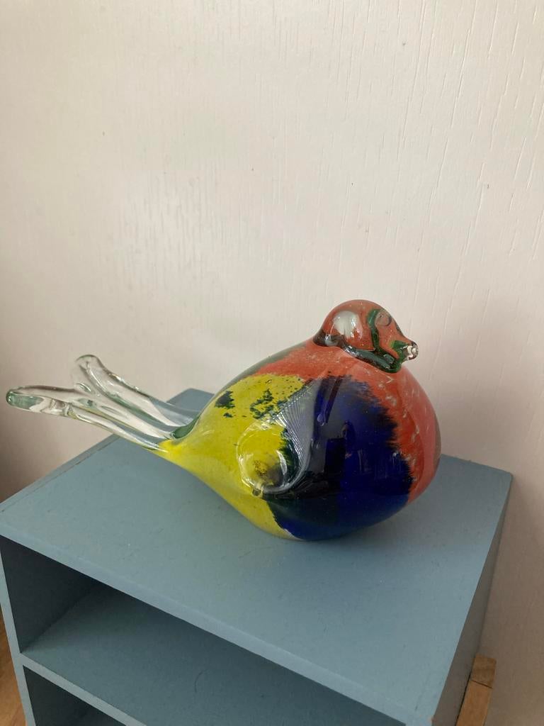 Glaskunst vogel van gekleurd glas, Antiek en Kunst, Kunst | Designobjecten, Ophalen of Verzenden