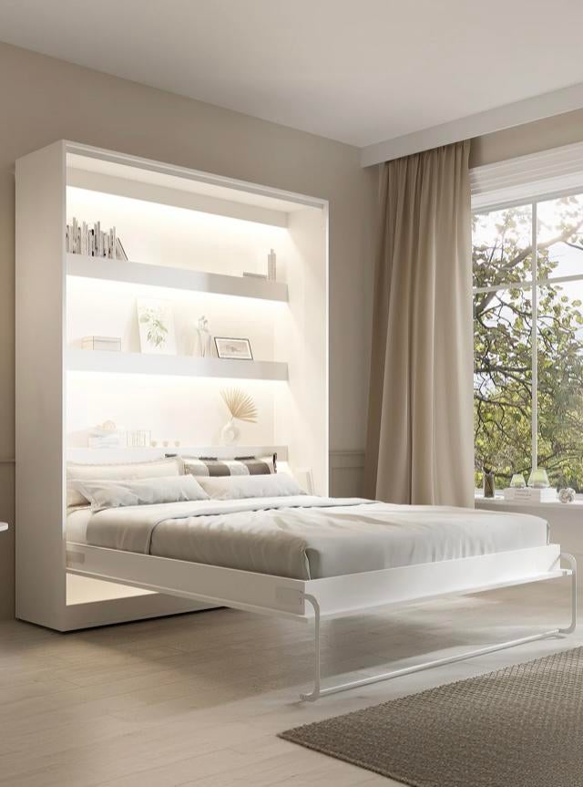 Opklapbed / murphy bed gezocht!, Huis en Inrichting, Slaapkamer | Bedden, Ophalen, Eenpersoons, Zwart, 140 cm