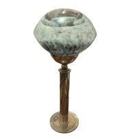 Vintage windlicht met zwaar gemarmerd glas, Huis en Inrichting, Woonaccessoires | Kandelaars en Kaarsen, Windlicht, Onbekend, Ophalen of Verzenden