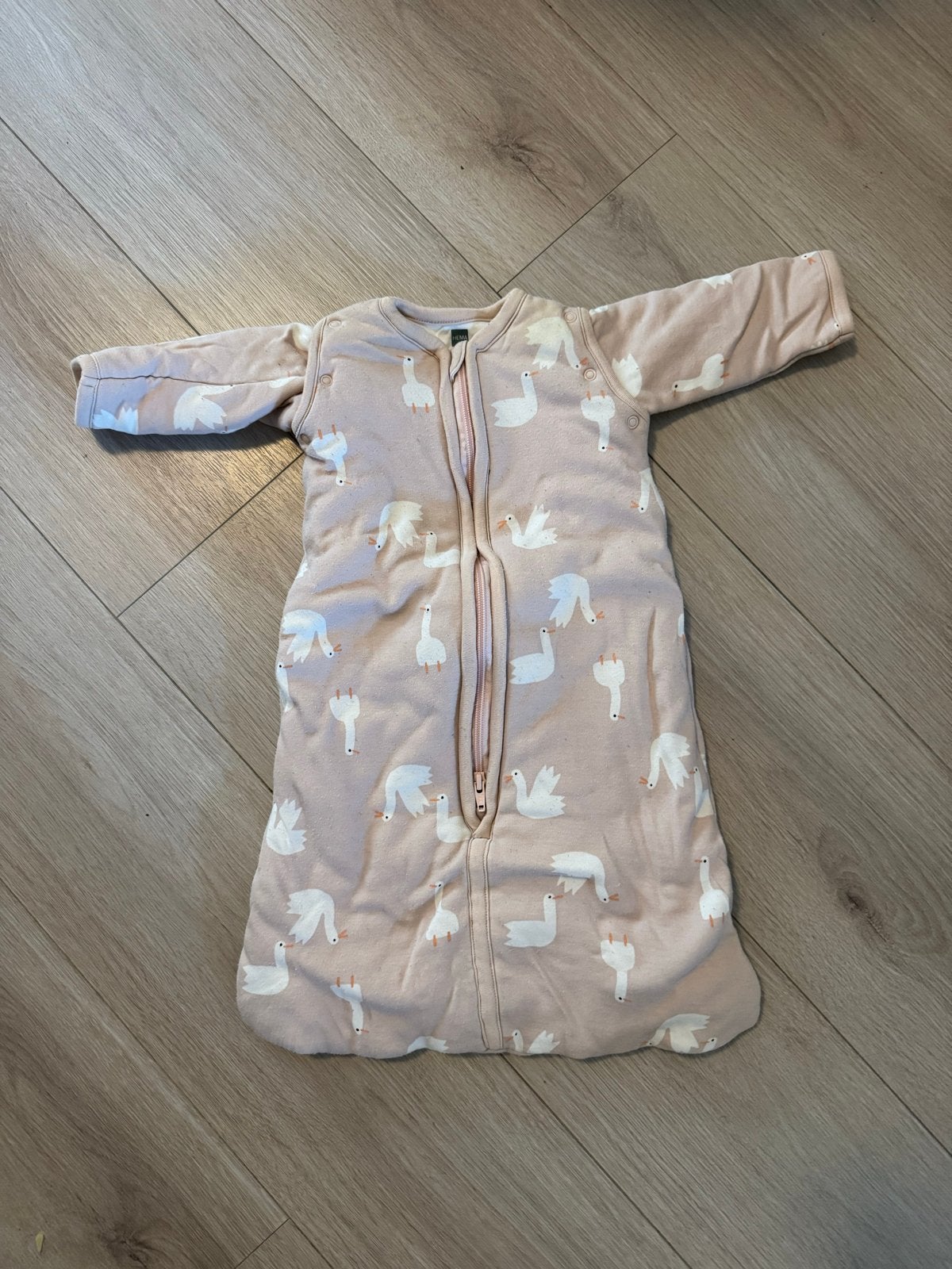 Hema slaapzak 50/62 met ganzenprint 3.0 TOG, Gebruikt, Ophalen of Verzenden, Hema, Ademend