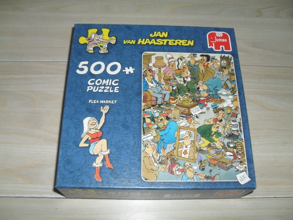 Jan van Haasteren puzzle 500 stukjes Flea Market, Ophalen, 500 t/m 1500 stukjes, Zo goed als nieuw, Legpuzzel