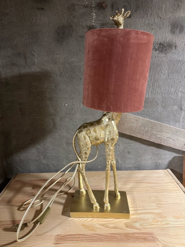 Goudkleurige giraffe lamp decoratie (kinder)kamer, Ophalen, Gebruikt, Lamp