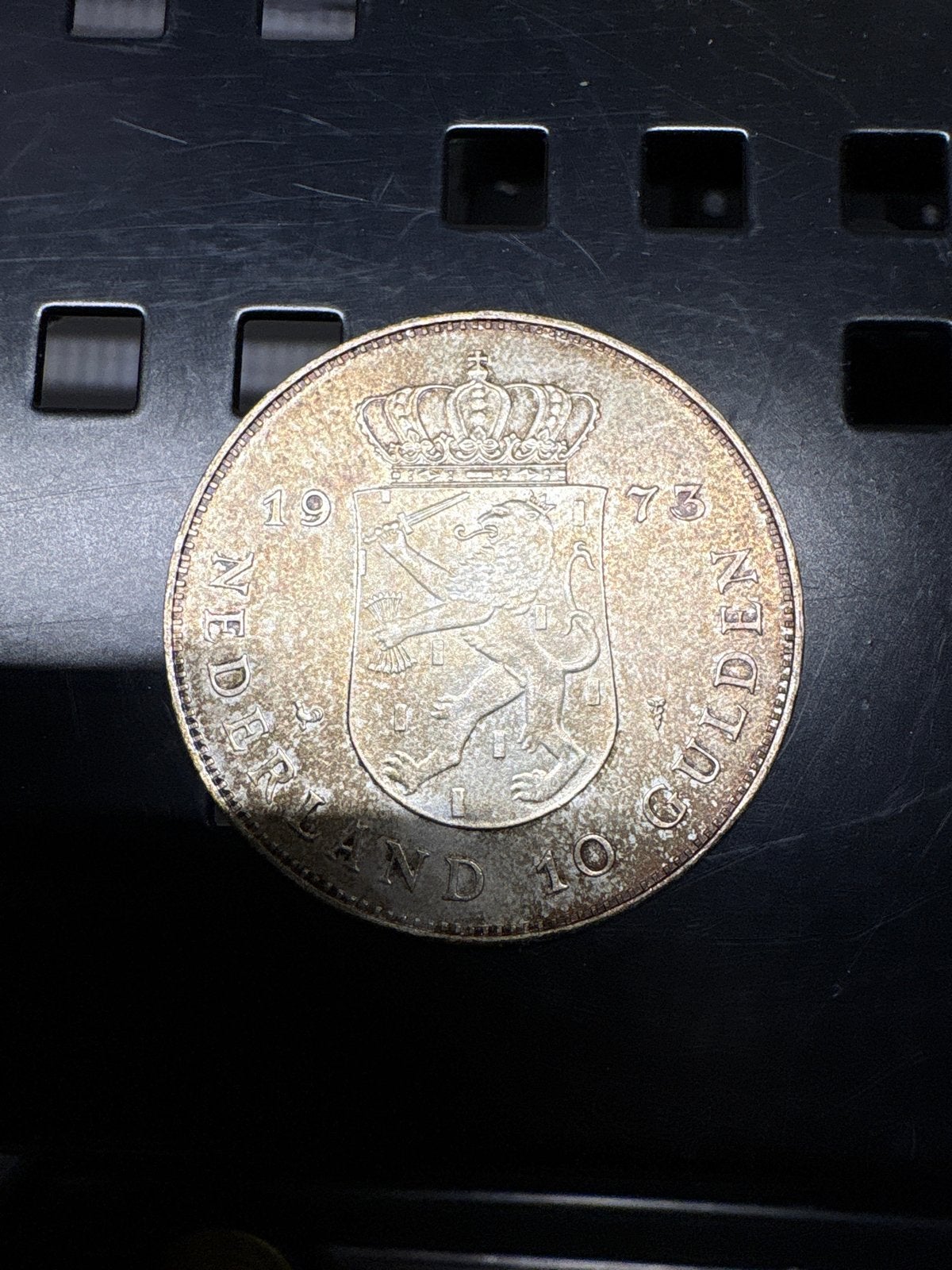 Zilveren 10 Gulden Munt 1973 - Juliana Reg. 1948, Koningin Juliana, Zilver, Ophalen of Verzenden, Losse munt
