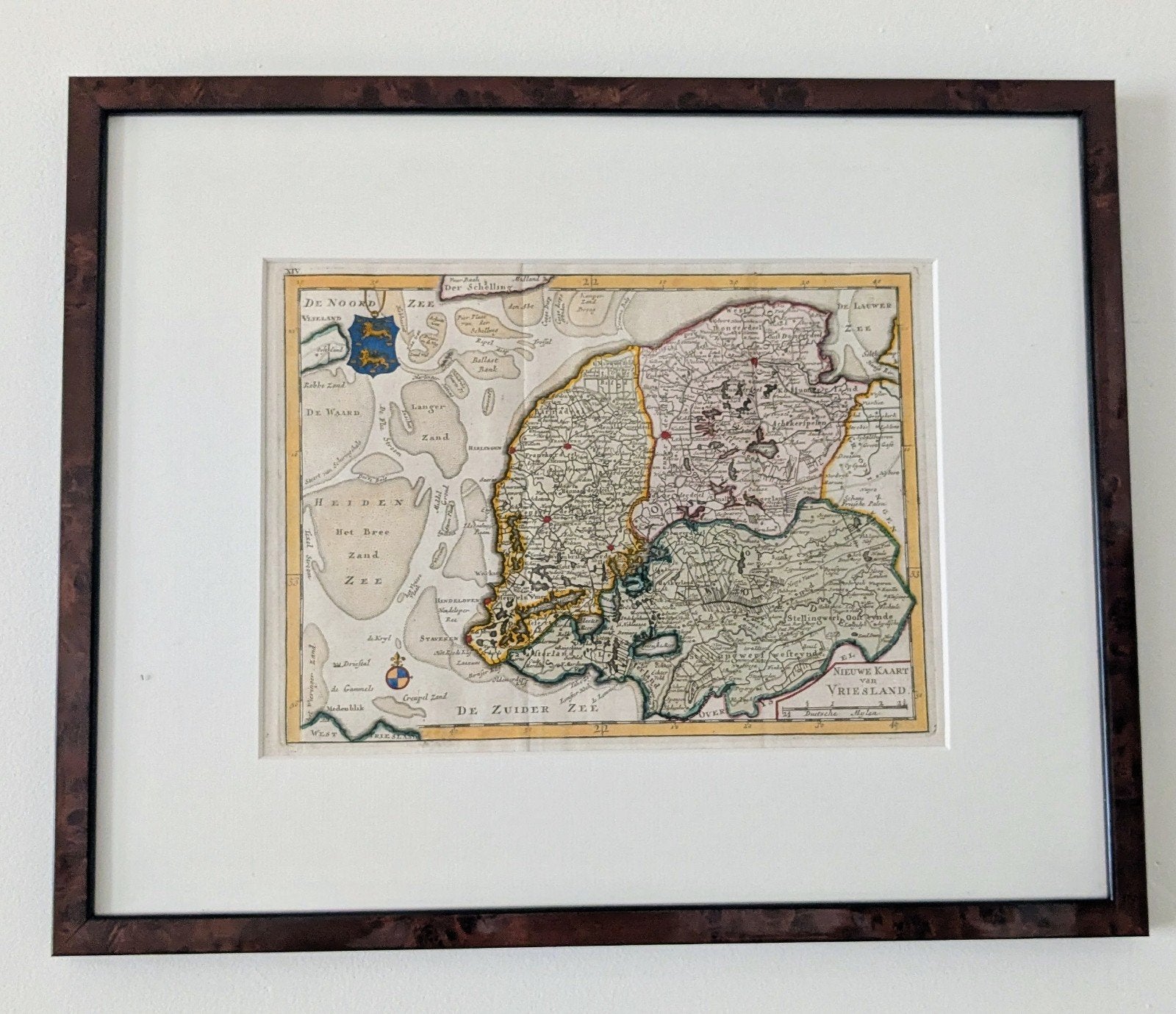 Antieke kaart van Isack de Graaf., Antiek en Kunst, Ophalen of Verzenden