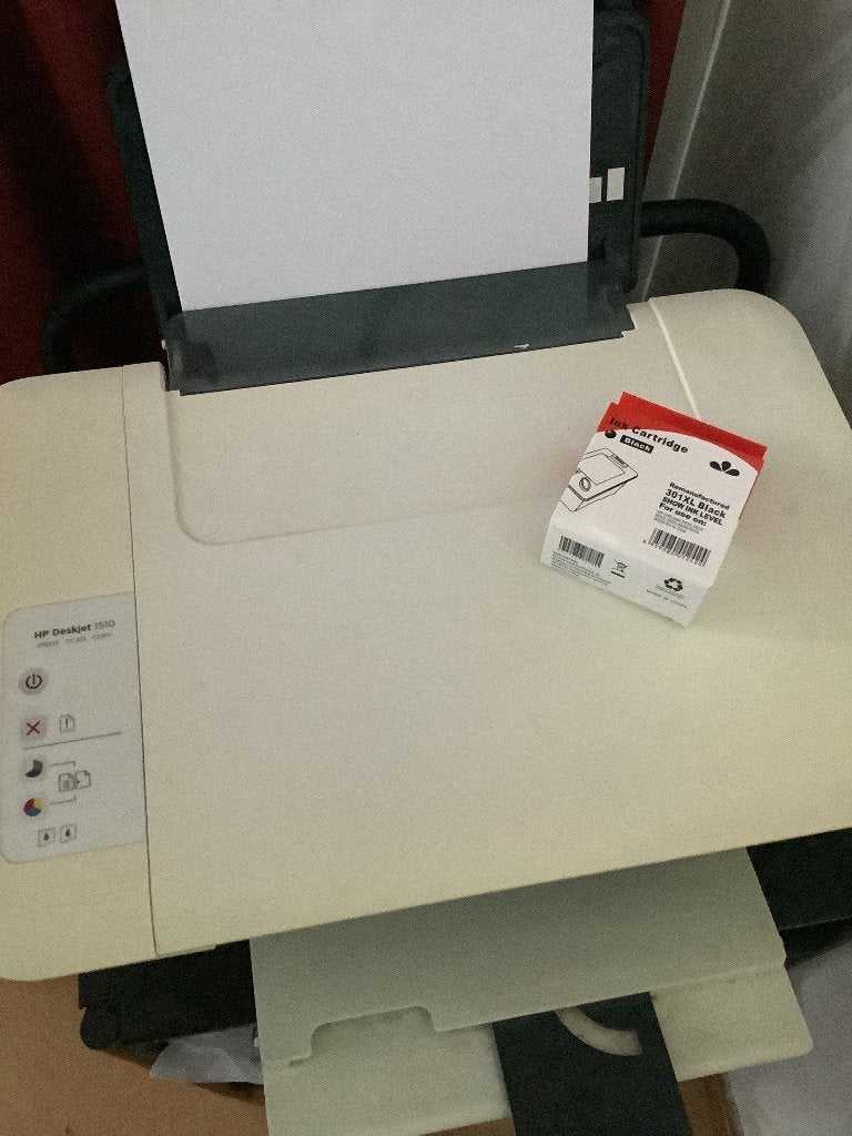 Printer HP1510 + Inktcartridge  301 xl black nieuw, Ophalen, Nieuw, Overige typen, Huismerk (compatibel met HP)
