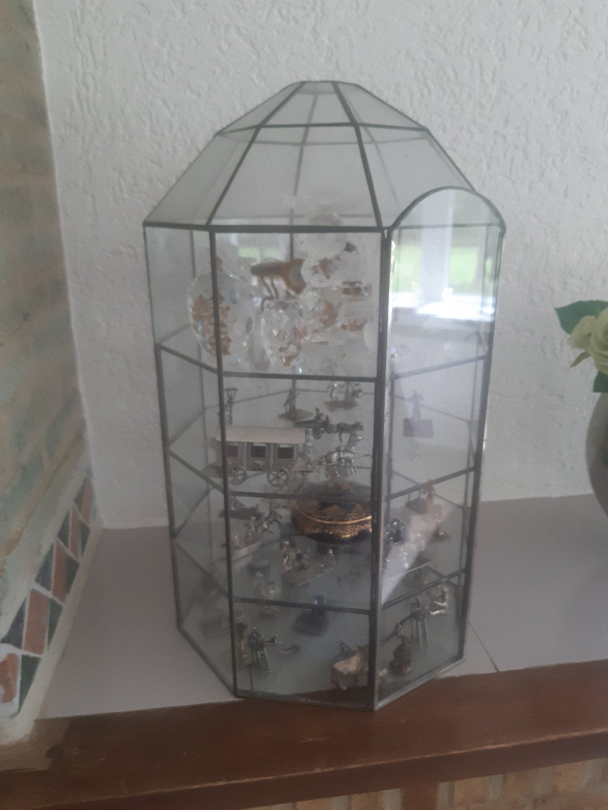 Glazen vitrinekastje voor verzameling, Huis en Inrichting, Ophalen, Minder dan 50 cm, Modern, elegant, vitrine, Glas