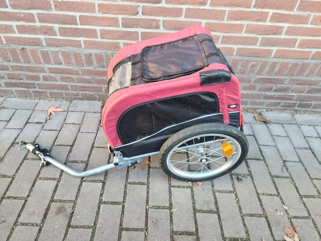 Hondenkar voor fiets of scooter, Gebruikt, Vering, Ophalen of Verzenden, Hondenkar