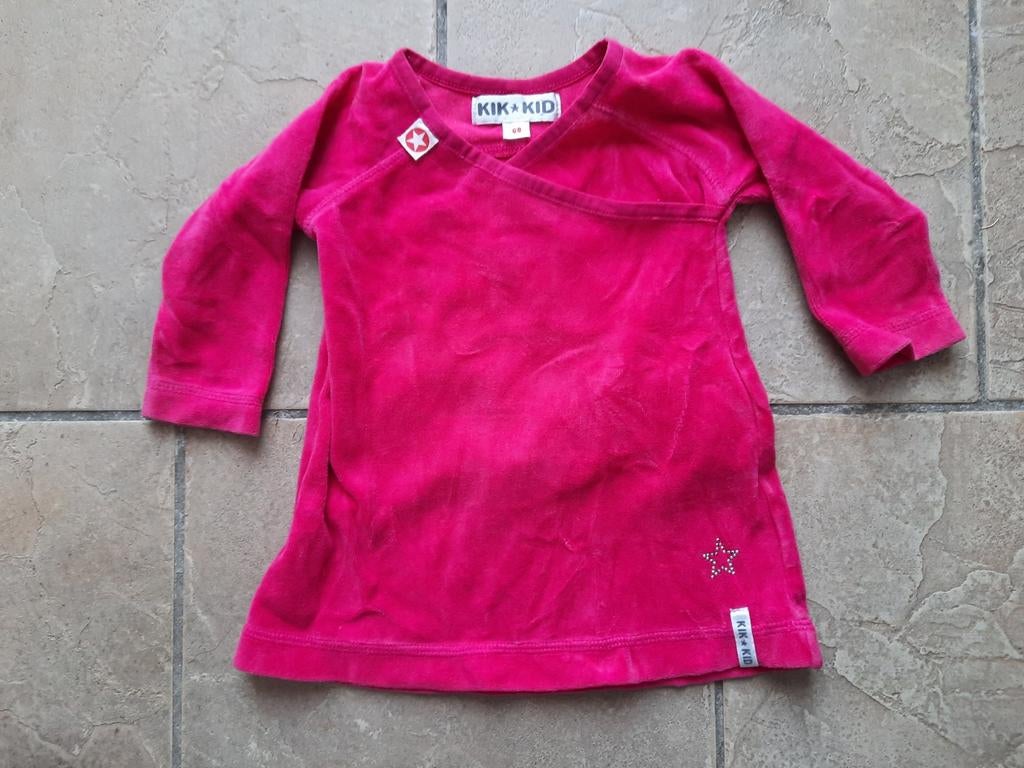 Kik Kid: leuke velours jurk roze maat 68, Ophalen, Meisje, Jurkje of Rokje, Zo goed als nieuw