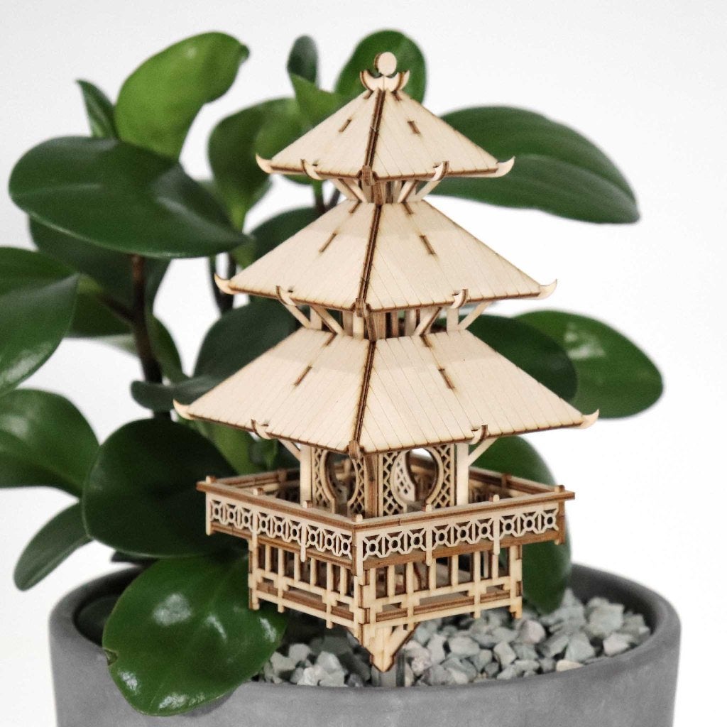Temple of Serenity 1:100 - houten miniatuur met LED, Verzenden, Nieuw, 1:50 of kleiner, Diorama