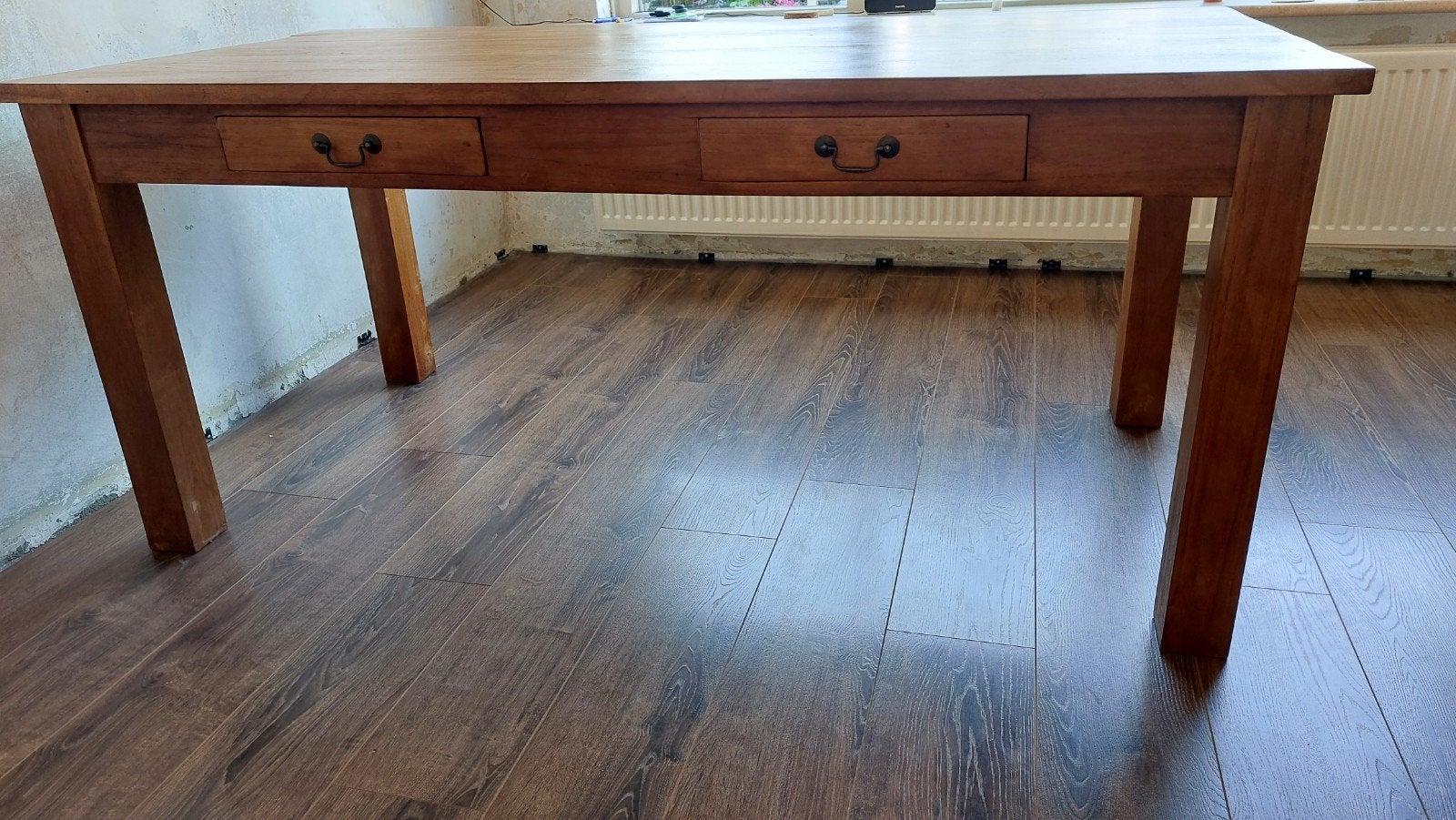 Tafel 180x87. Teakhout., Huis en Inrichting, Ophalen, Gebruikt, Teakhout, 200 cm of meer