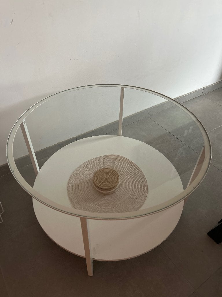 Salontafel ikea, Huis en Inrichting, Tafels | Salontafels, Ophalen, Gebruikt, 100 tot 150 cm, Rond