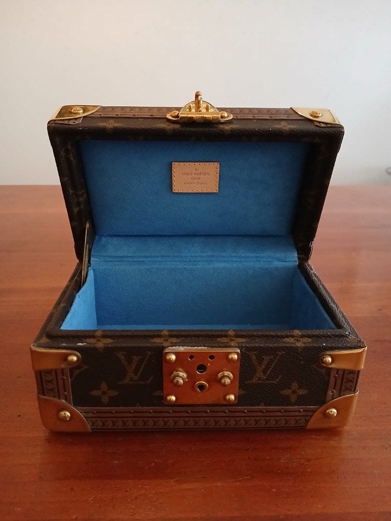 Louis VUITTON COFFRET TRESOR 20 blauw, Ophalen