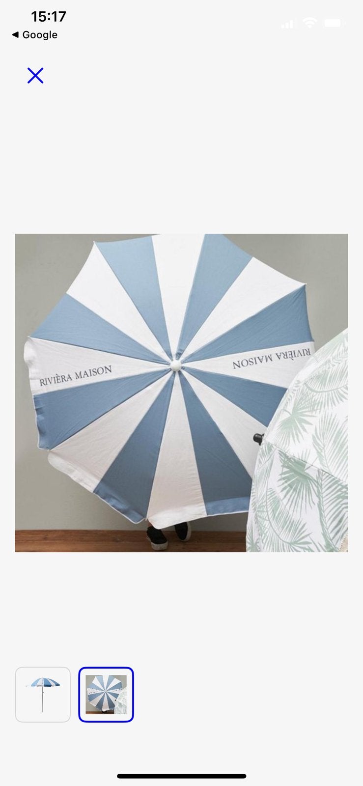 Riviera maison parasol(nieuw), Tuin en Terras, Parasols, Ophalen, Nieuw, 1 tot 2 meter