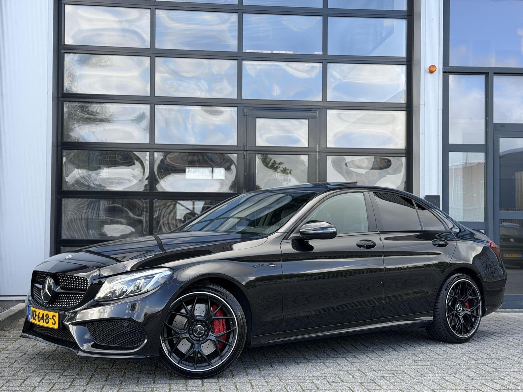 Mercedes C-klasse C43 / 450 AMG V6 4MATIC 368PK / PANO / HUD, Auto's, 367 pk, Leder, Bedrijf, Vierwielaandrijving