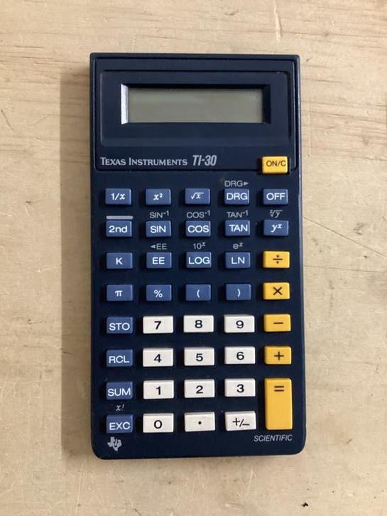 Texas instruments TI 30 rekenmachine vintage, Verzenden, Gebruikt
