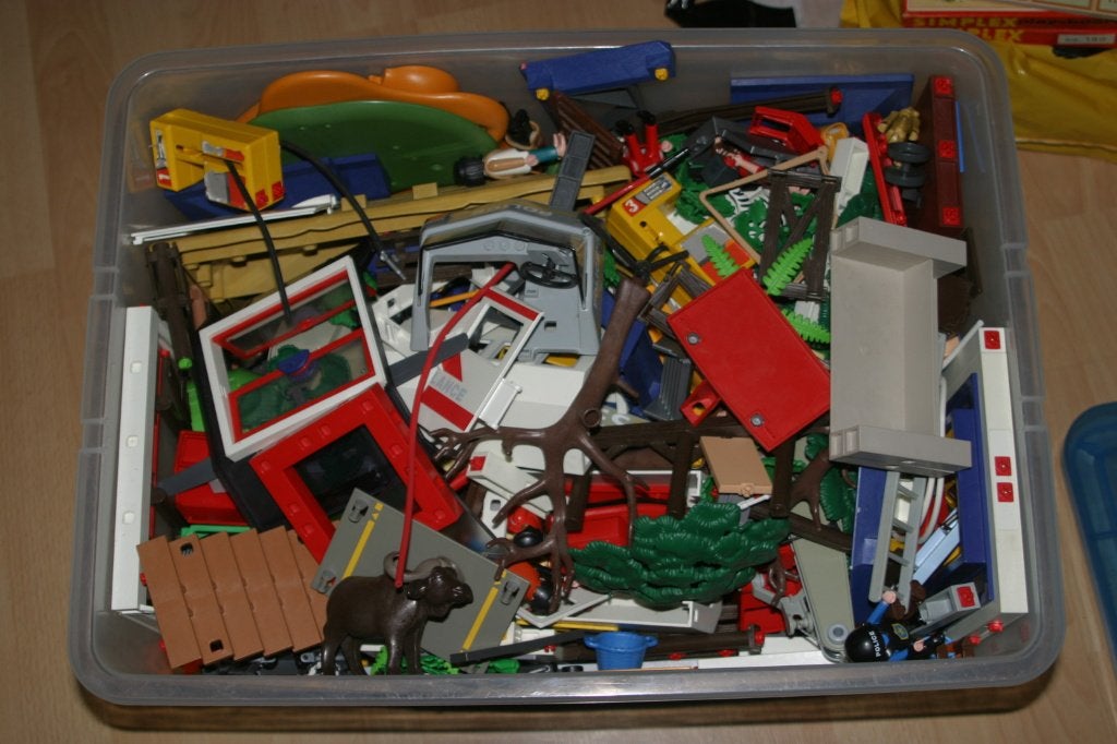 Twee grote dozen met Playmobiel., Ophalen, Gebruikt