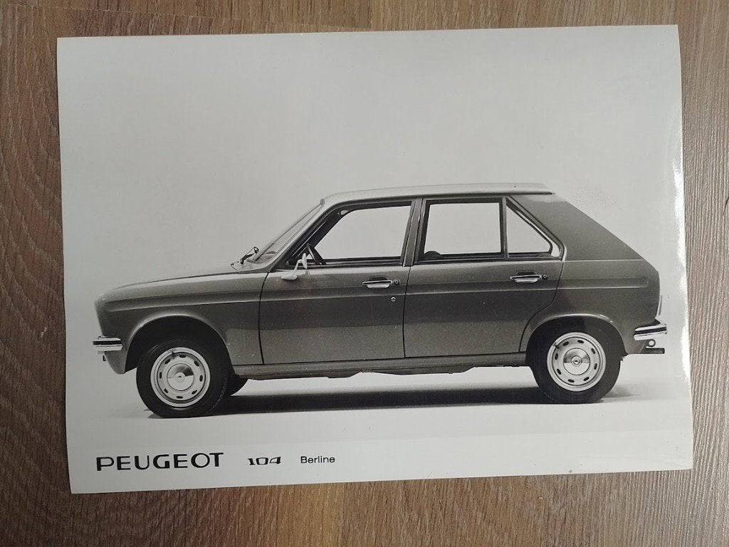 Peugeot 104 persfoto intro 1972, Ophalen of Verzenden, Nieuw, Peugeot