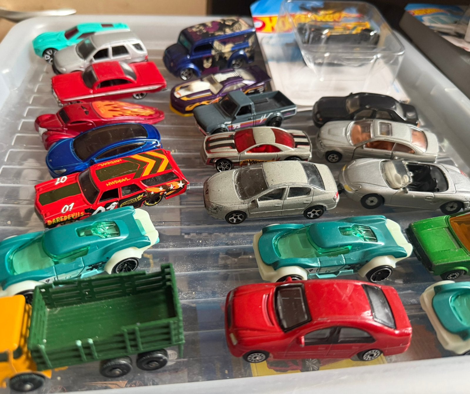 Partij Hot wheels, majorette, matchbox enz, Ophalen of Verzenden, Zo goed als nieuw, Auto