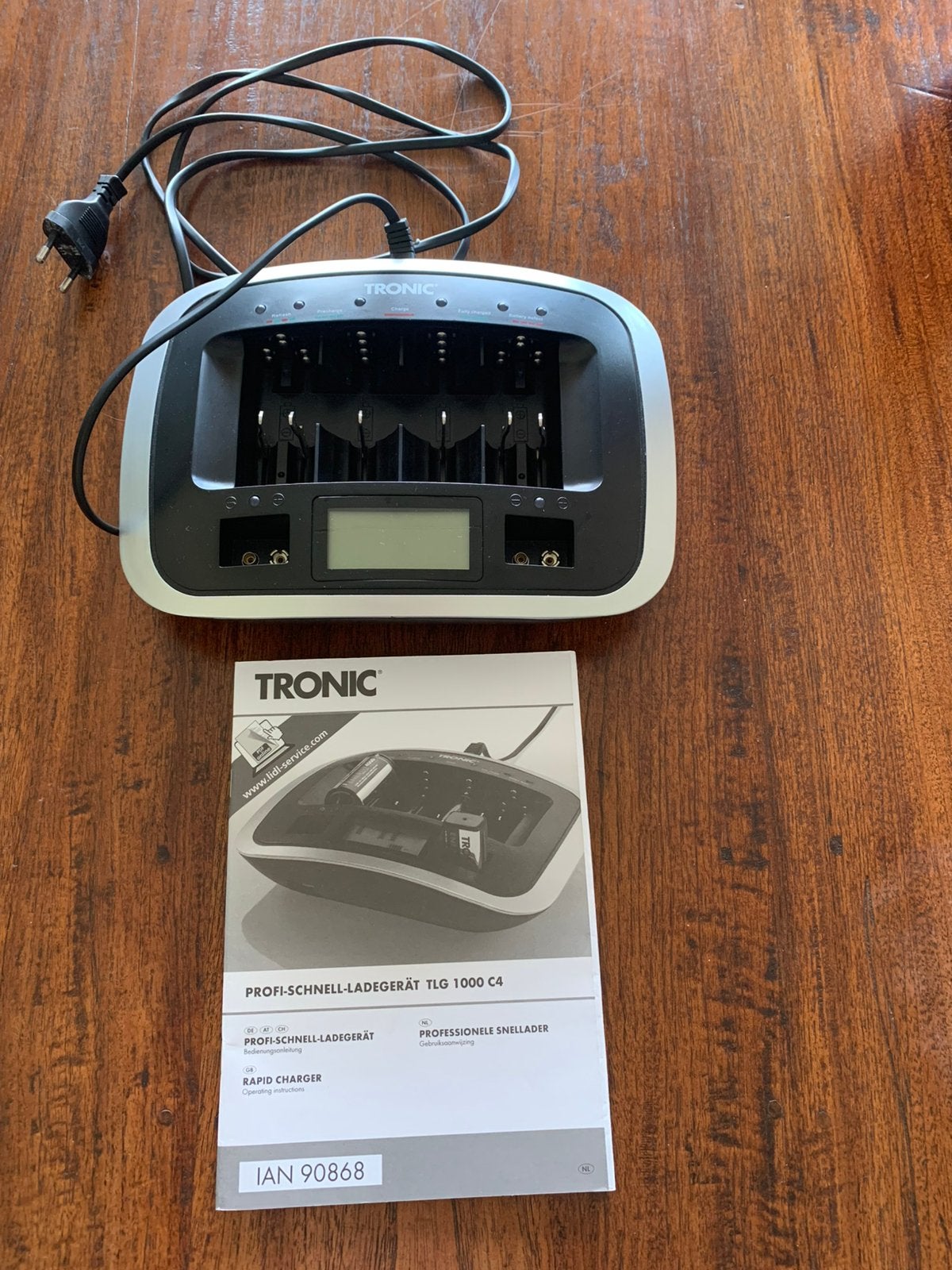 Tronic. Batterijoplader, Ophalen, Gebruikt