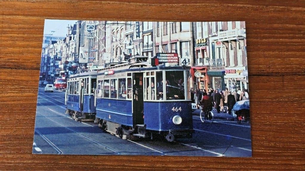 Foto TRAM GVB Amsterdam 464 Damrak, Verzenden, Gebruikt, Tram, Overige typen