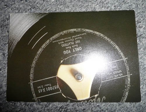 Ansichtkaart single The Platters Only You, Verzamelen, Muziek, Artiesten en Beroemdheden, Ophalen of Verzenden, Zo goed als nieuw