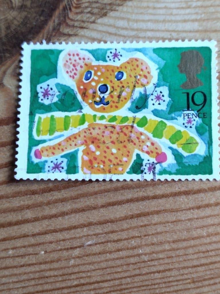 Engeland 1989 greetings teddy Bear, Ophalen of Verzenden, Gestempeld
