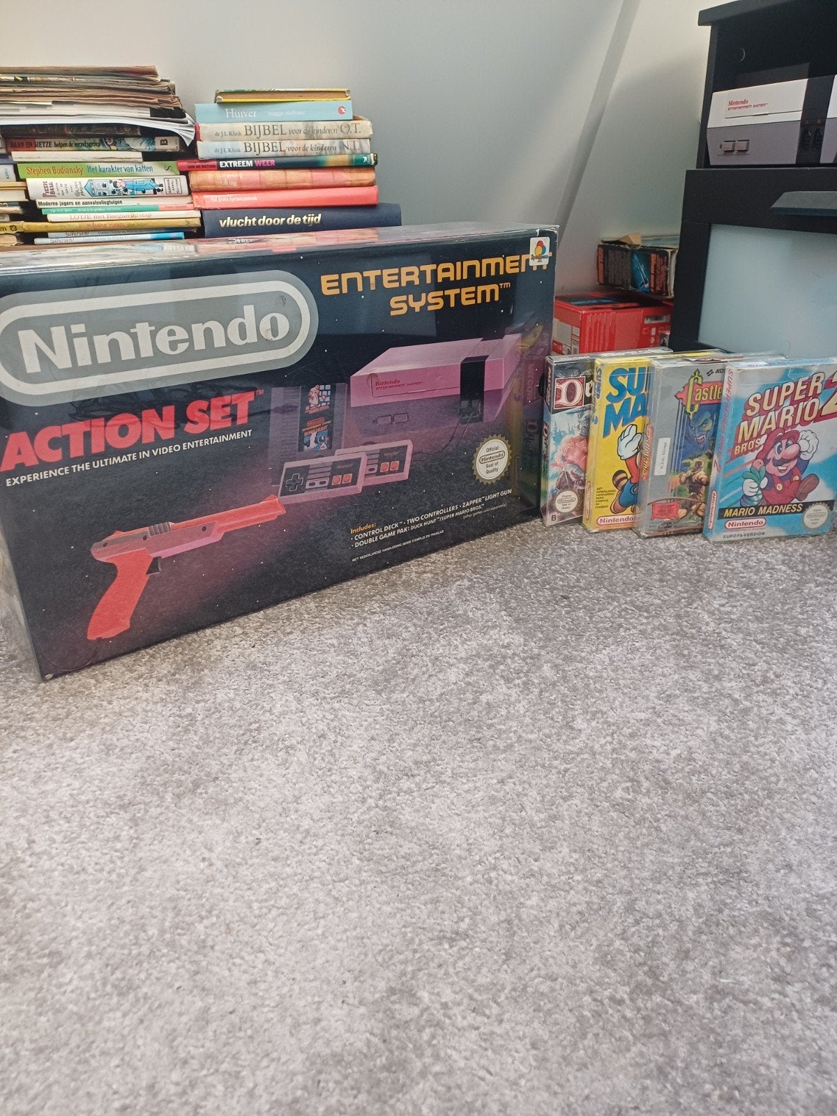 Nintendo Entertainment Systeem in doos, Spelcomputers en Games, Spelcomputers | Nintendo NES, Ophalen of Verzenden, Zo goed als nieuw