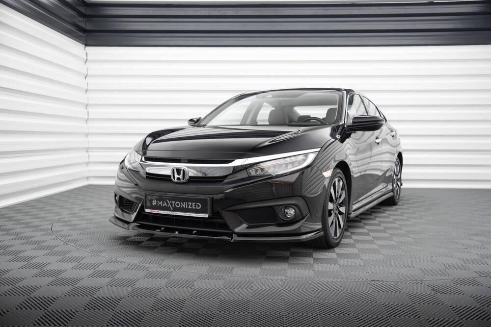 Voorlip spoiler sideskirt diffuser - Honda Civic 17-22