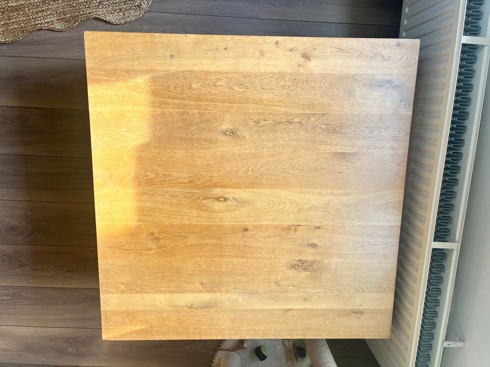Massief eiken salontafel - Zo goed als nieuw, Ophalen, Gebruikt, 50 tot 100 cm, 5 – 50