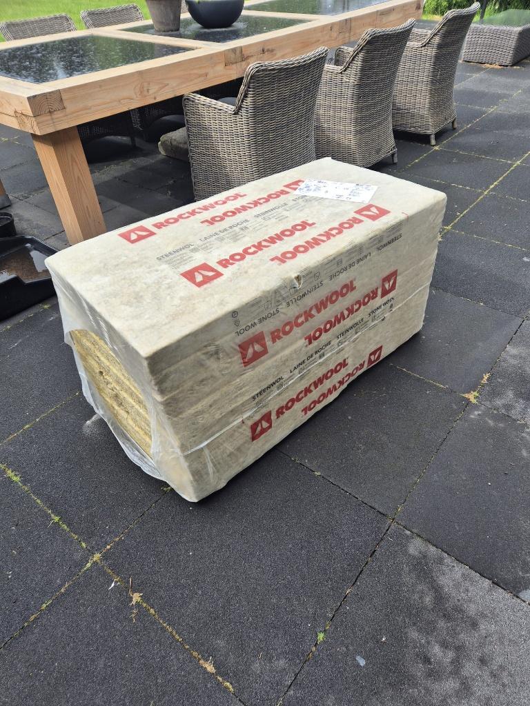 Rockwool Steenwol platen 1200x600x75mm, Ophalen, 4 tot 8 cm, Dakisolatie, Nieuw