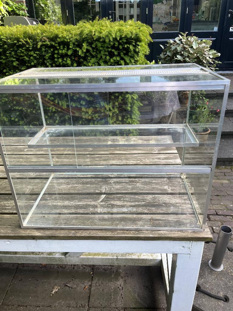 Glazen hamsterkooi / terrarium, Dieren en Toebehoren, Kooi, Gebruikt, Minder dan 75 cm, Muis