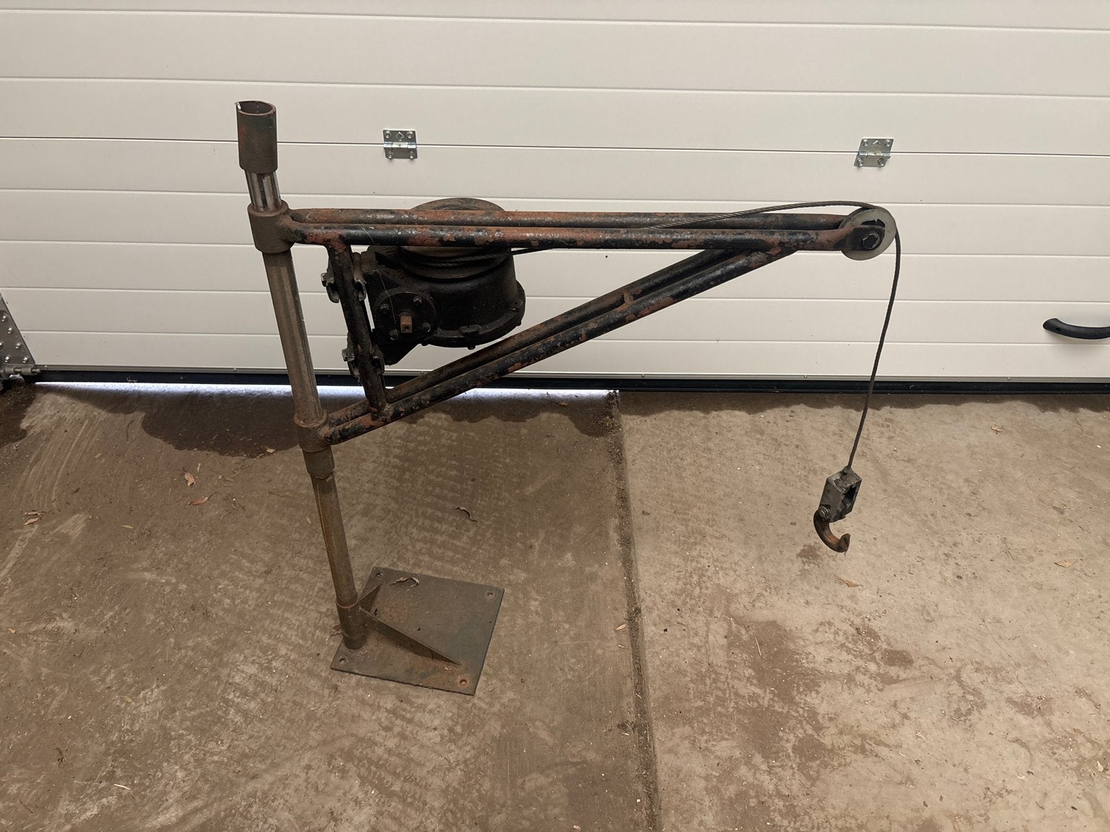 Oude handmatige takel/lier, Ophalen of Verzenden, Gebruikt, Handmatig