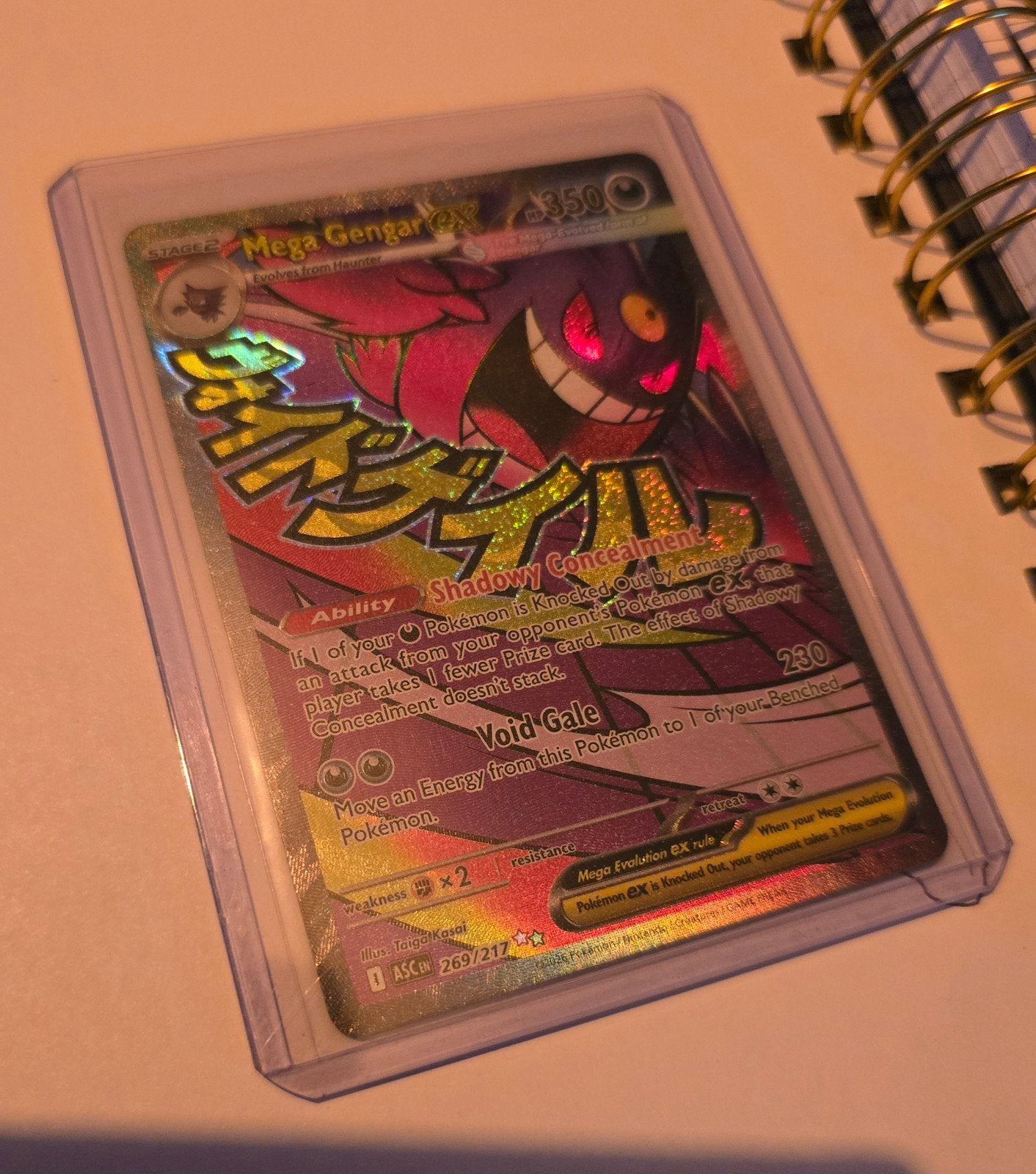 Mega Gengar EX Pokémon kaart (Foil), Ophalen of Verzenden, Zo goed als nieuw, Losse kaart, Foil