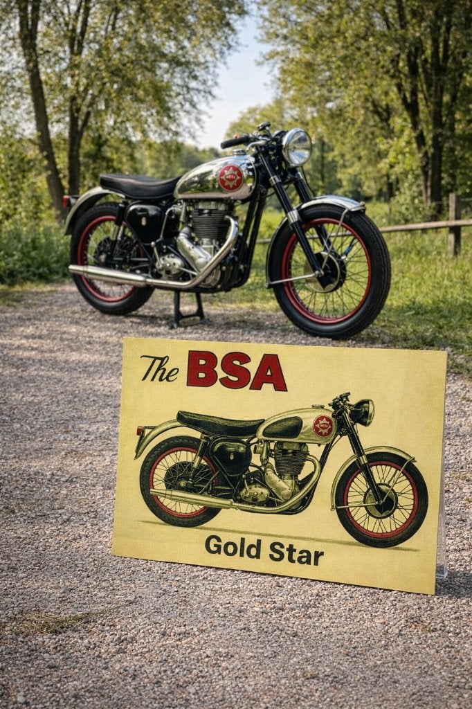 BSA Gold Star bord | 20x30, Verzenden, Nieuw, Reclamebord