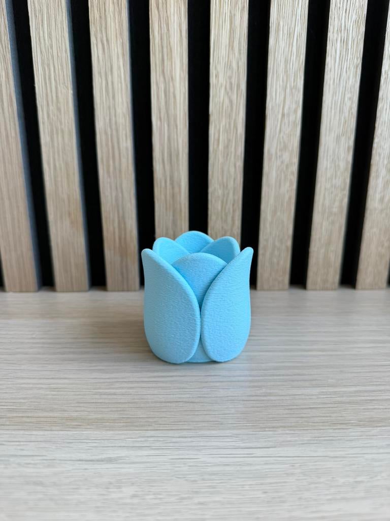 Tulp lichthouder met lampje  Meerdere kleuren, Kunststof, Rond, Ophalen of Verzenden, Binnen