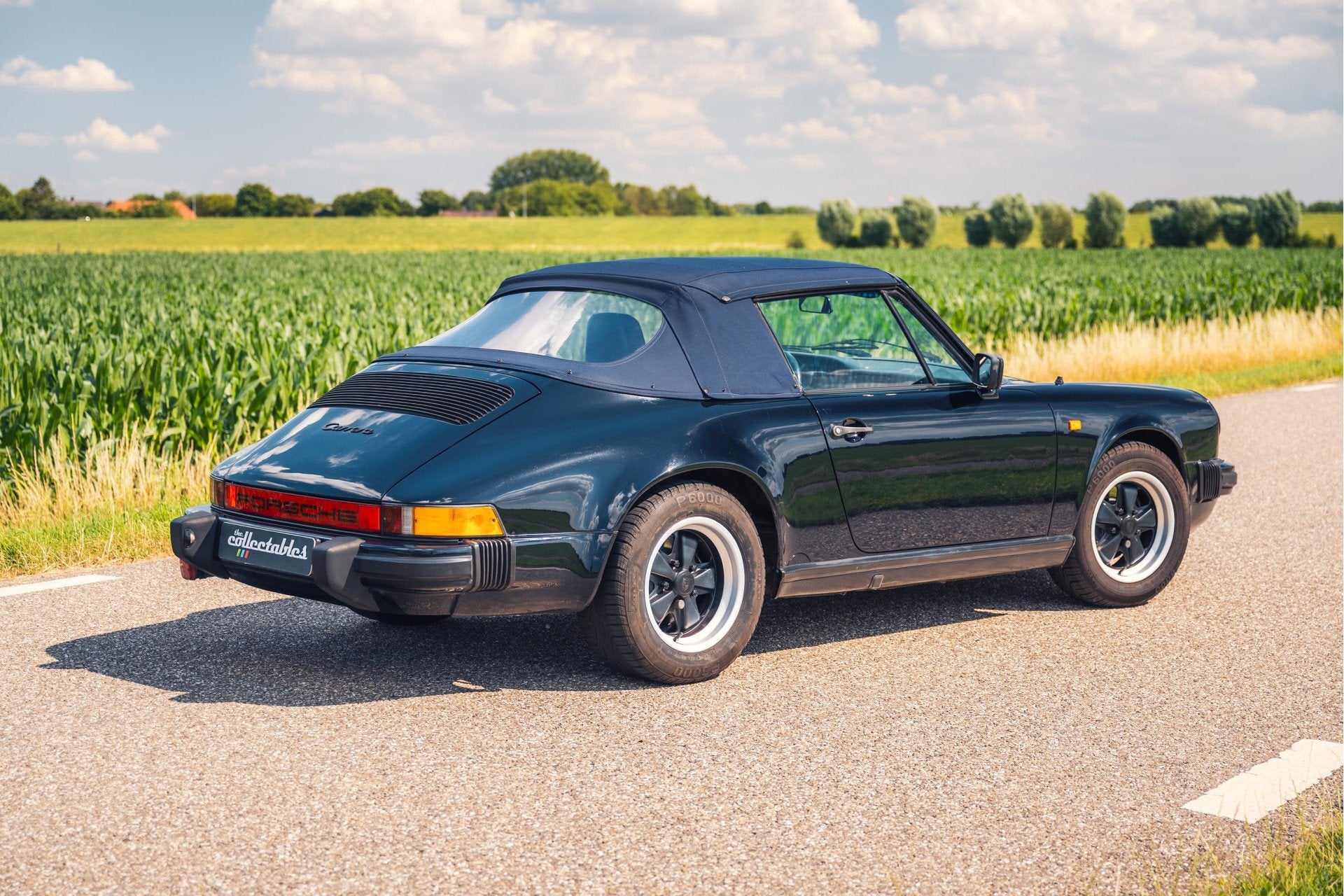 Porsche 911 Cabrio 3.2 231pk (bj 1986), Auto's, Cabriolet, Blauw, Leder, Bedrijf