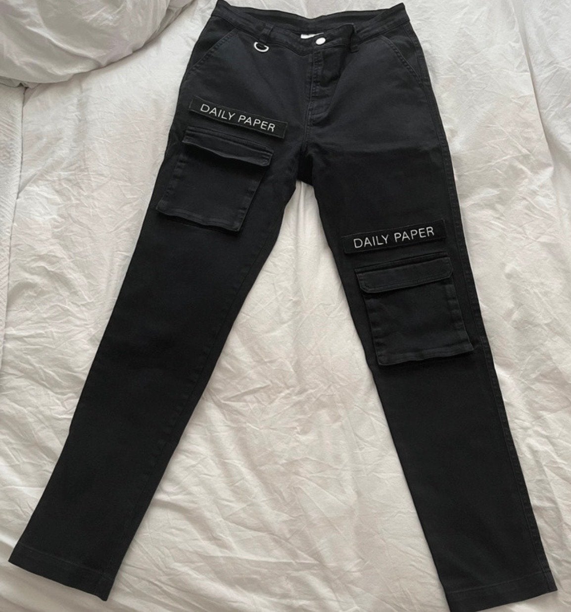 Daily Paper Cargo Broek Zwart Maat S, Verzenden, Gedragen, Maat 36 (S), Zwart