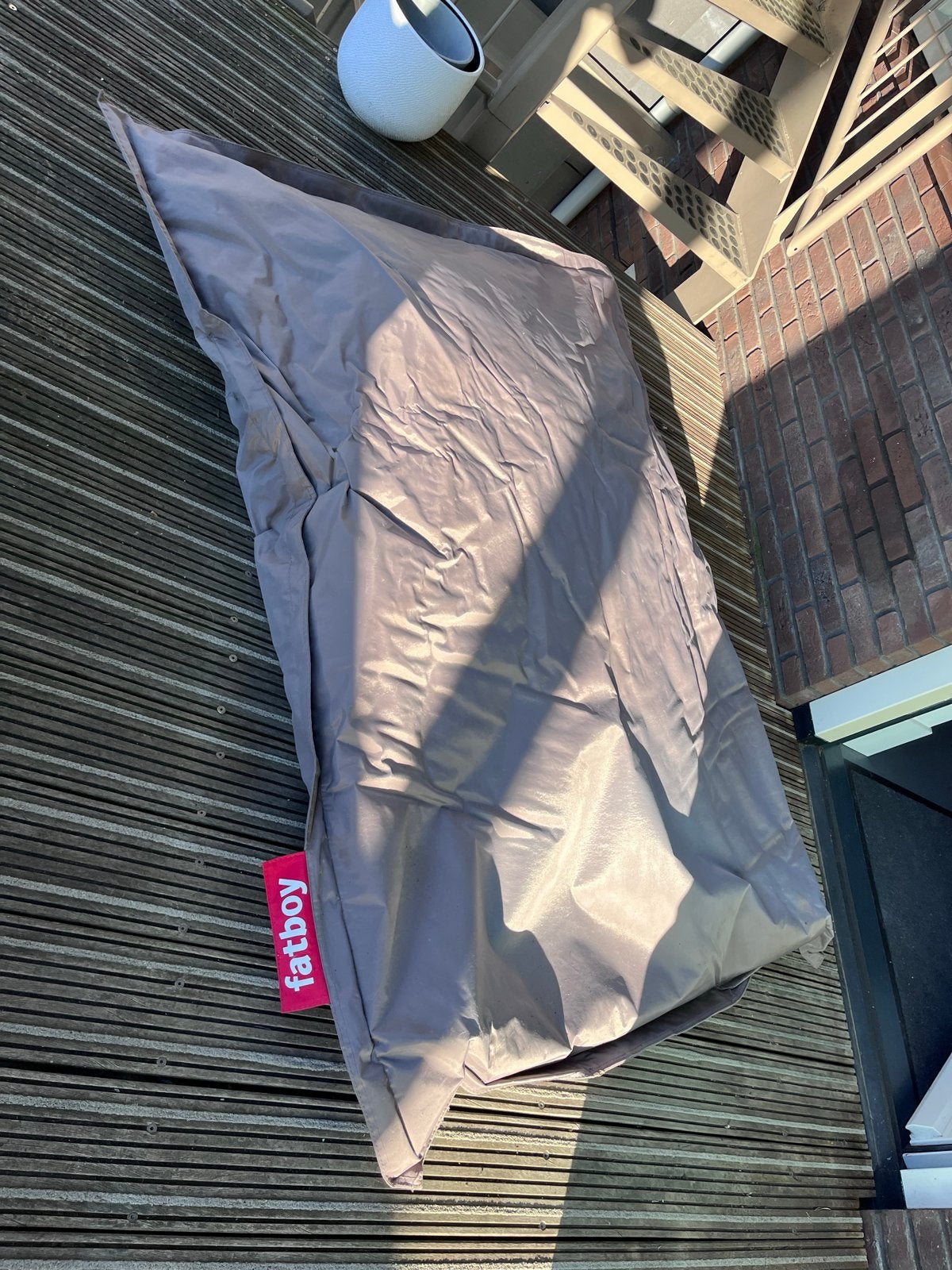 Fatboy Original Zitzak - Taupe, Huis en Inrichting, Zitzakken, Ophalen of Verzenden, Gebruikt, Overige kleuren, Zitzak