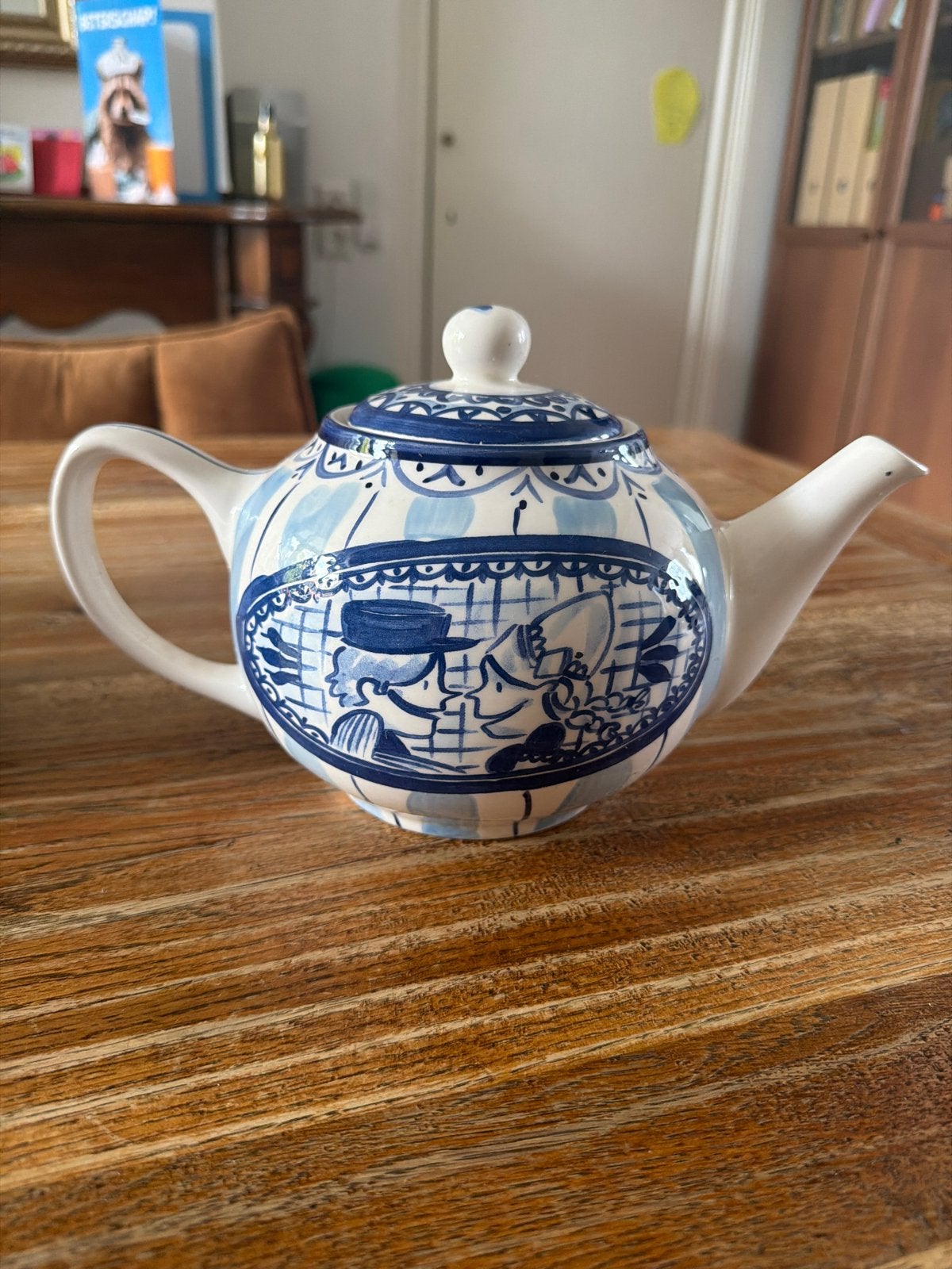 Blond Amsterdam Delfts Blond theepot en suikerpot, Verzenden, Keramiek, Zo goed als nieuw, Delftsblauw