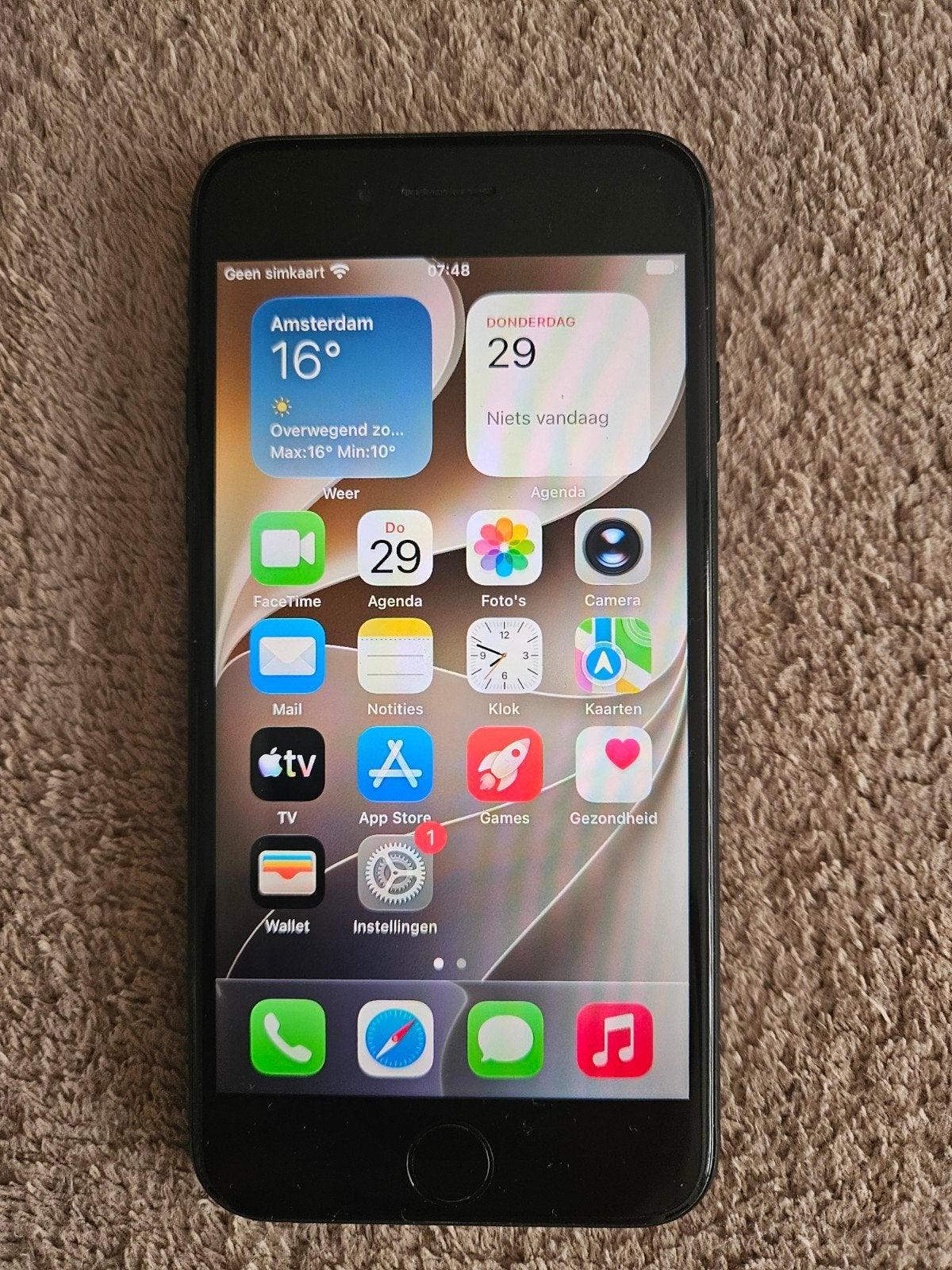 iPhone SE 2022 3th Gen 128GB, Telecommunicatie, Ophalen, Zwart, 128 GB, IPhone SE (2022)