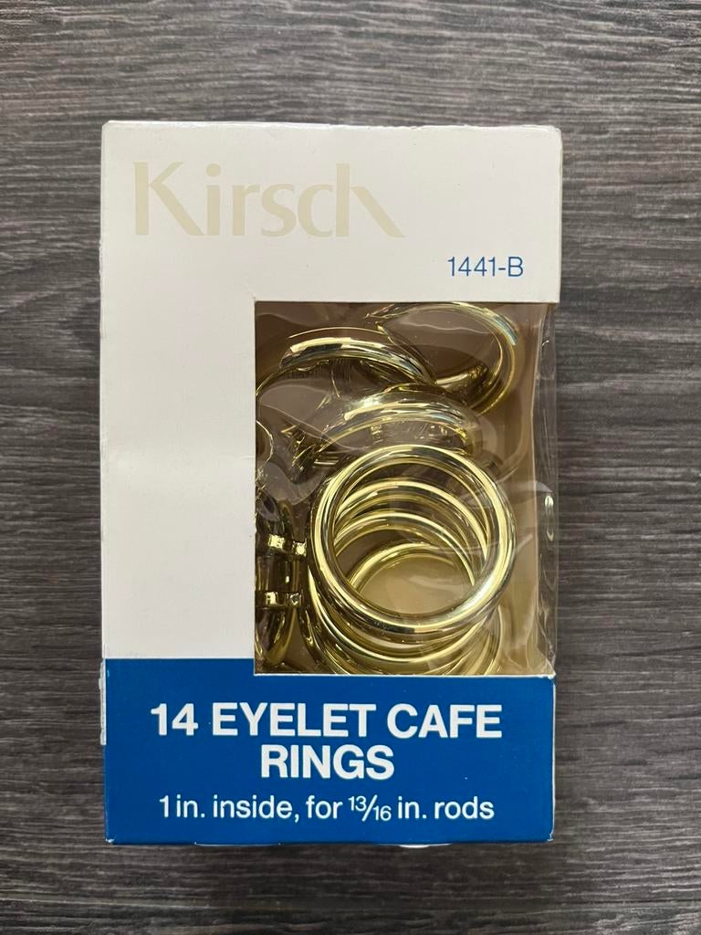 Goudkleurige gordijnroede ringen van Kirsch, Minder dan 50 cm, Overige kleuren, Nieuw, Ophalen of Verzenden