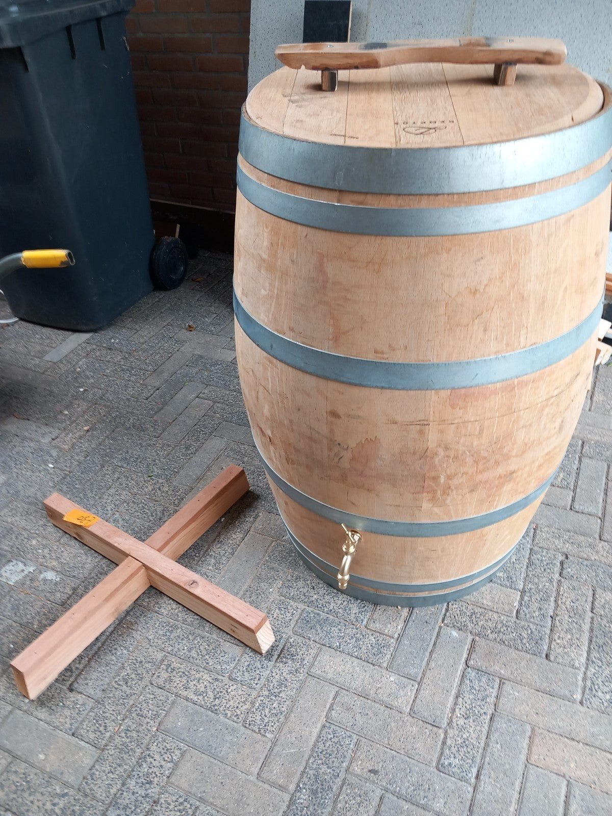 Regentonnen statafel v vaderdag, Tuin en Terras, Regentonnen, 150 liter of meer, Ophalen, Nieuw, Hout