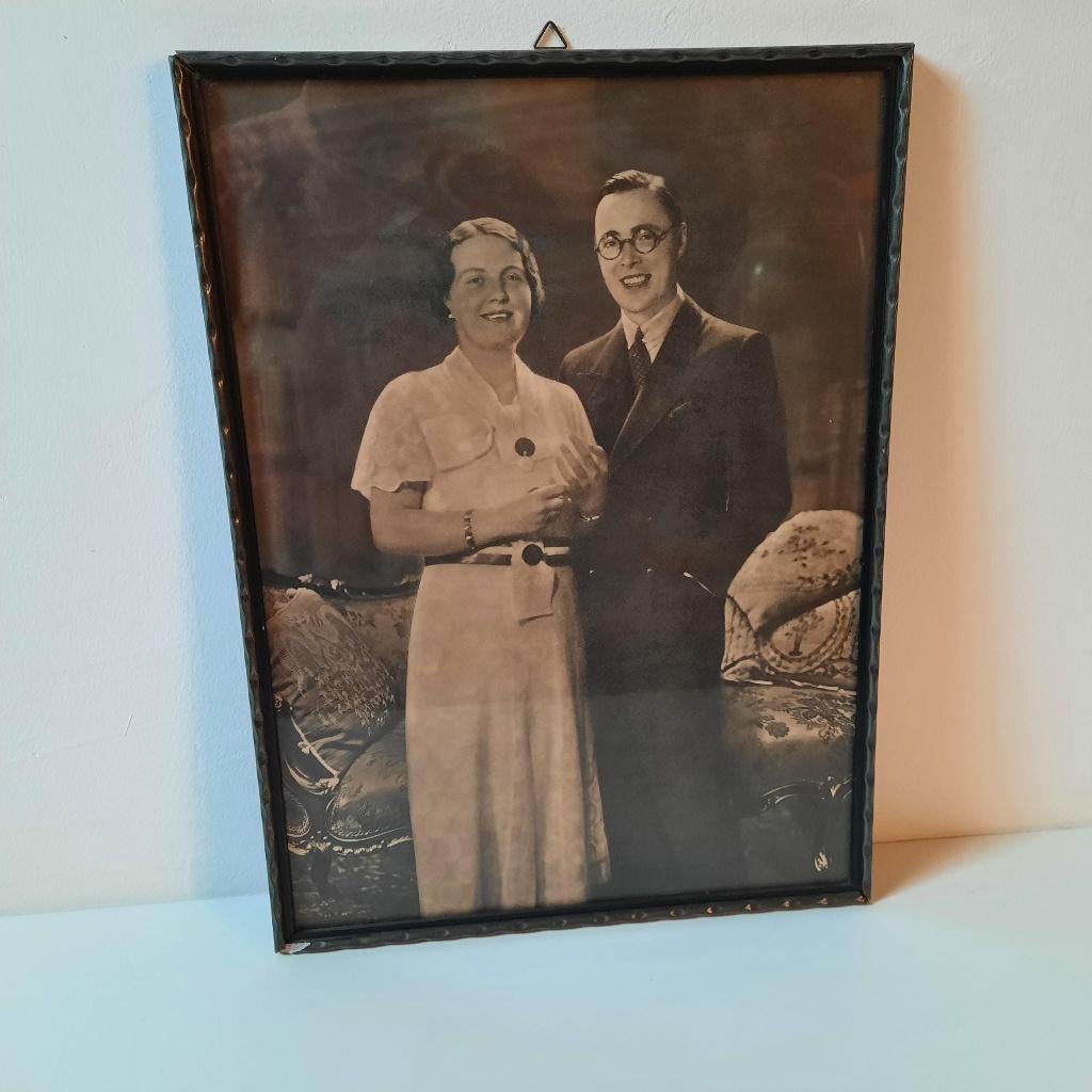 Portretfoto Prinses Juliana en prins Bernhard voor 1940, Verzamelen, Ophalen of Verzenden, Gebruikt, Nederland, Kaart, Foto of Prent