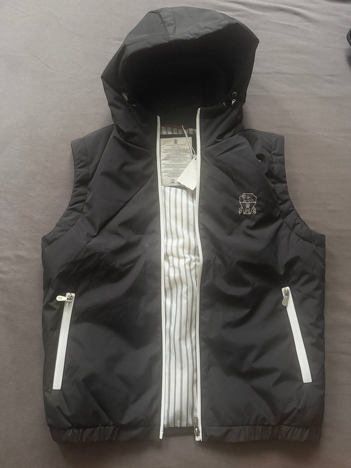 Brunello Cucinelli Bodywarmer - Maat S (Origineel), Ophalen of Verzenden, Nieuw, Maat 46 (S) of kleiner, Zwart
