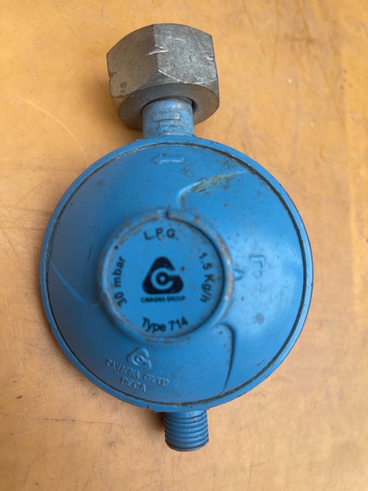 LPG Gasdrukregelaar Cavagna Group Type 714 - 30 mbar, Ophalen of Verzenden, Gebruikt