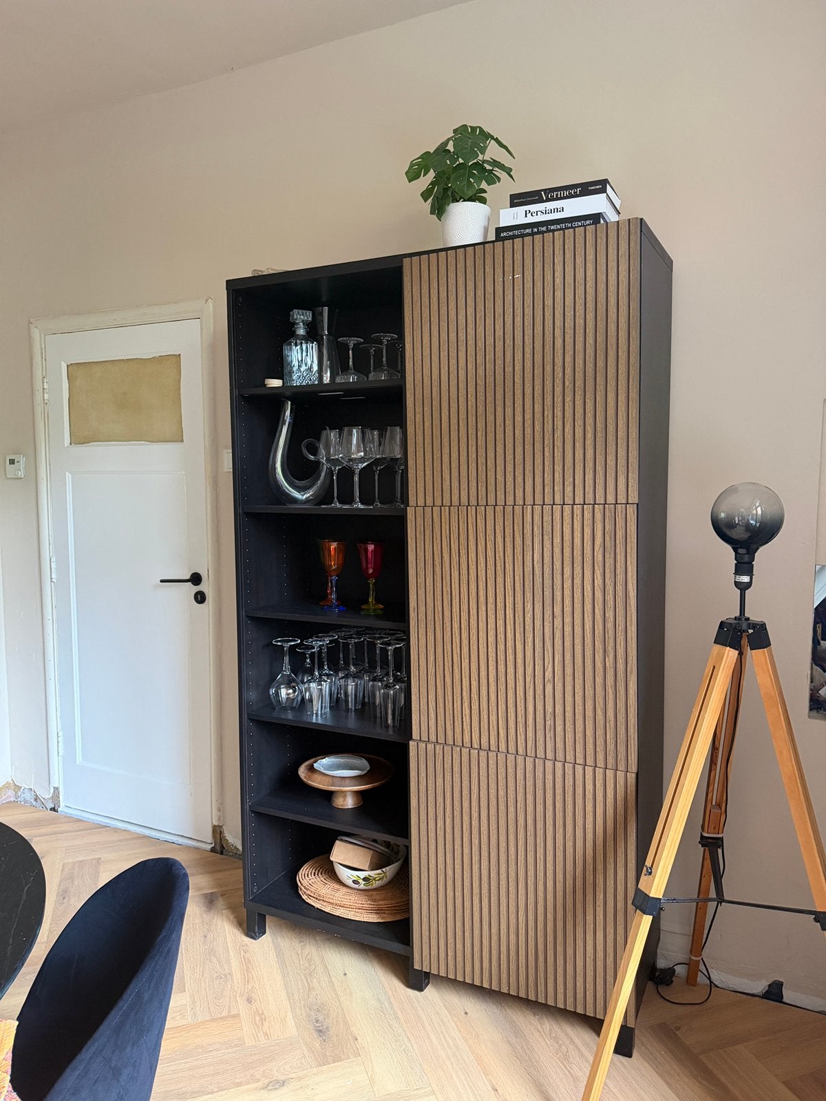 Buffetkast donkerbruin, Ophalen, Eikenhout, 100 tot 150 cm, 200 cm of meer