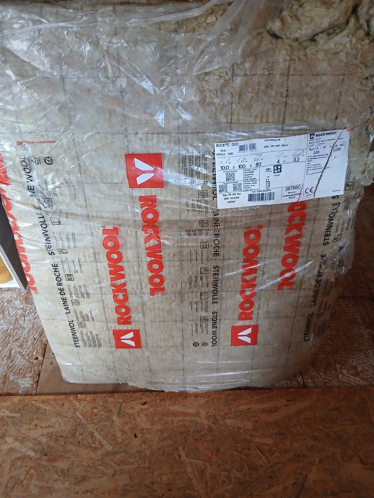 Rockwool isolatie, Ophalen, Gebruikt, Steenwol, Minder dan 5 m²