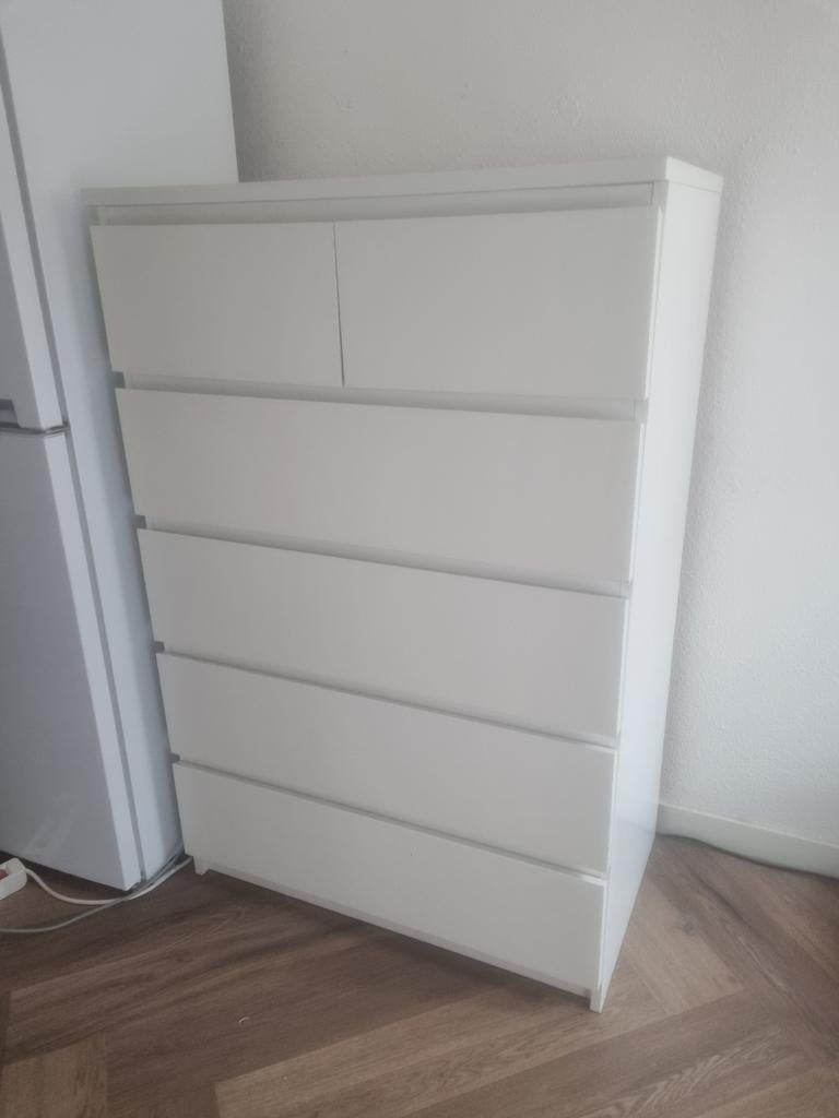 IKEA Malm kast met 6 lades, Ophalen, Gebruikt, 5 laden of meer, 100 tot 150 cm